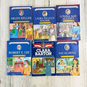 Lot of 9 Childhood of Famous Americans Books George Washington Babe Ruth Lincoln